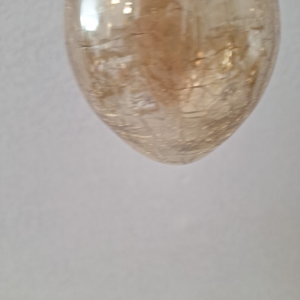 Vintage Kugle Style Mercury Crackle Glass Ball Christmas Gold Ornament 4", Heavy - Picture 8 of 16